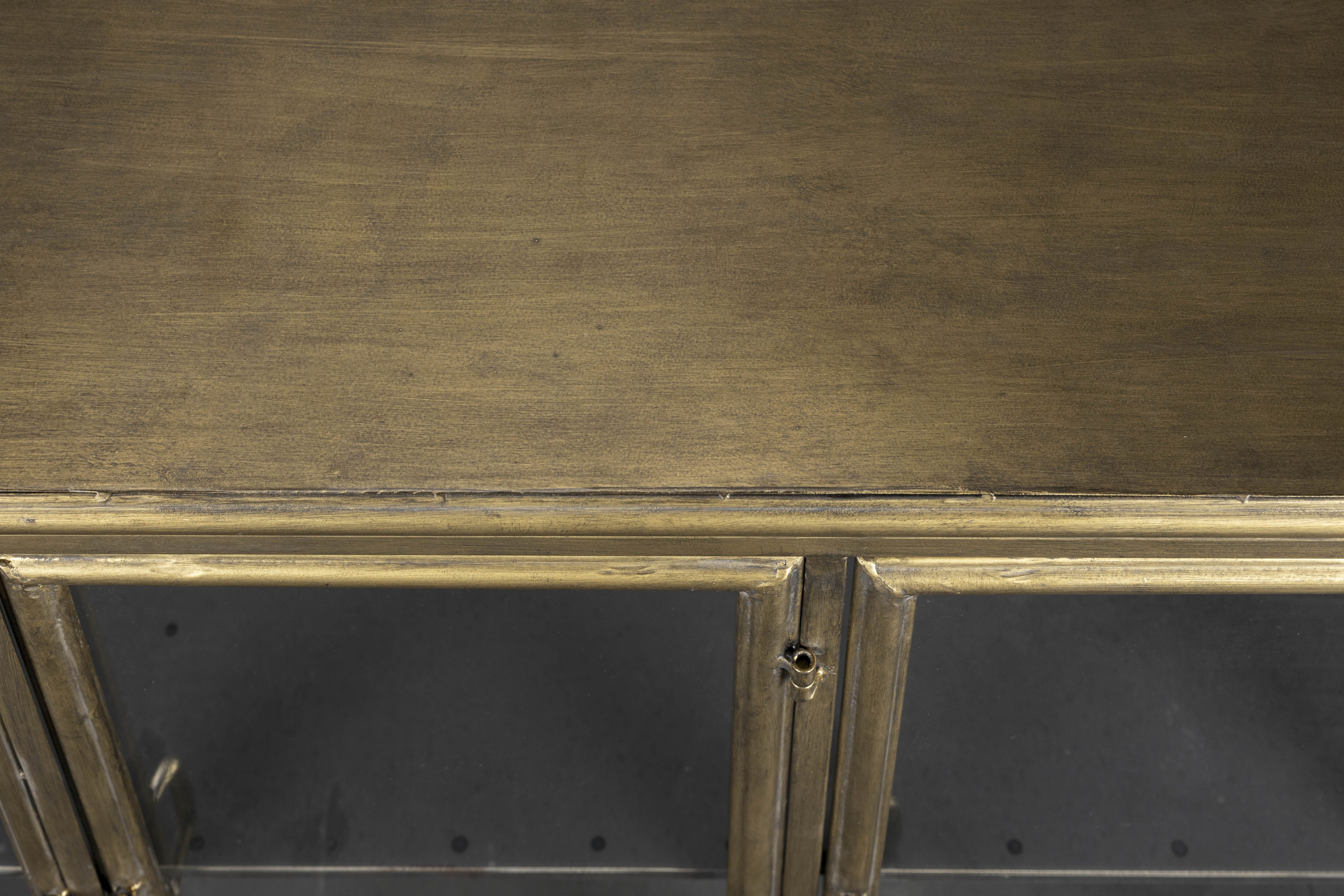 Dutchbone Gertlush Brass & Clear Glass Sideboard